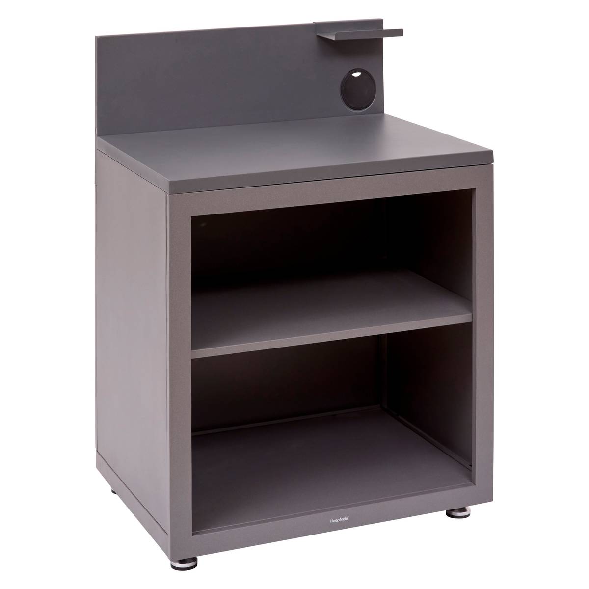 Módulo com prateleira para cozinha de verão OXYANA Grafite 110 x 60 x 80 cm - Aço galvanizado, Tratamento antiferrugem reforçado Grafite