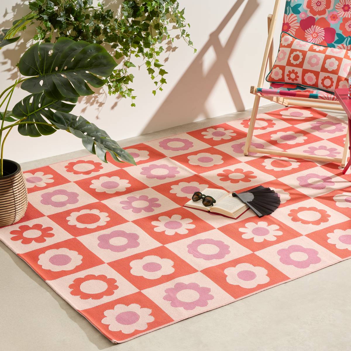 Tapete exterior CHACHAPOP Rosa 230x160 cm - Polipropileno Rosa