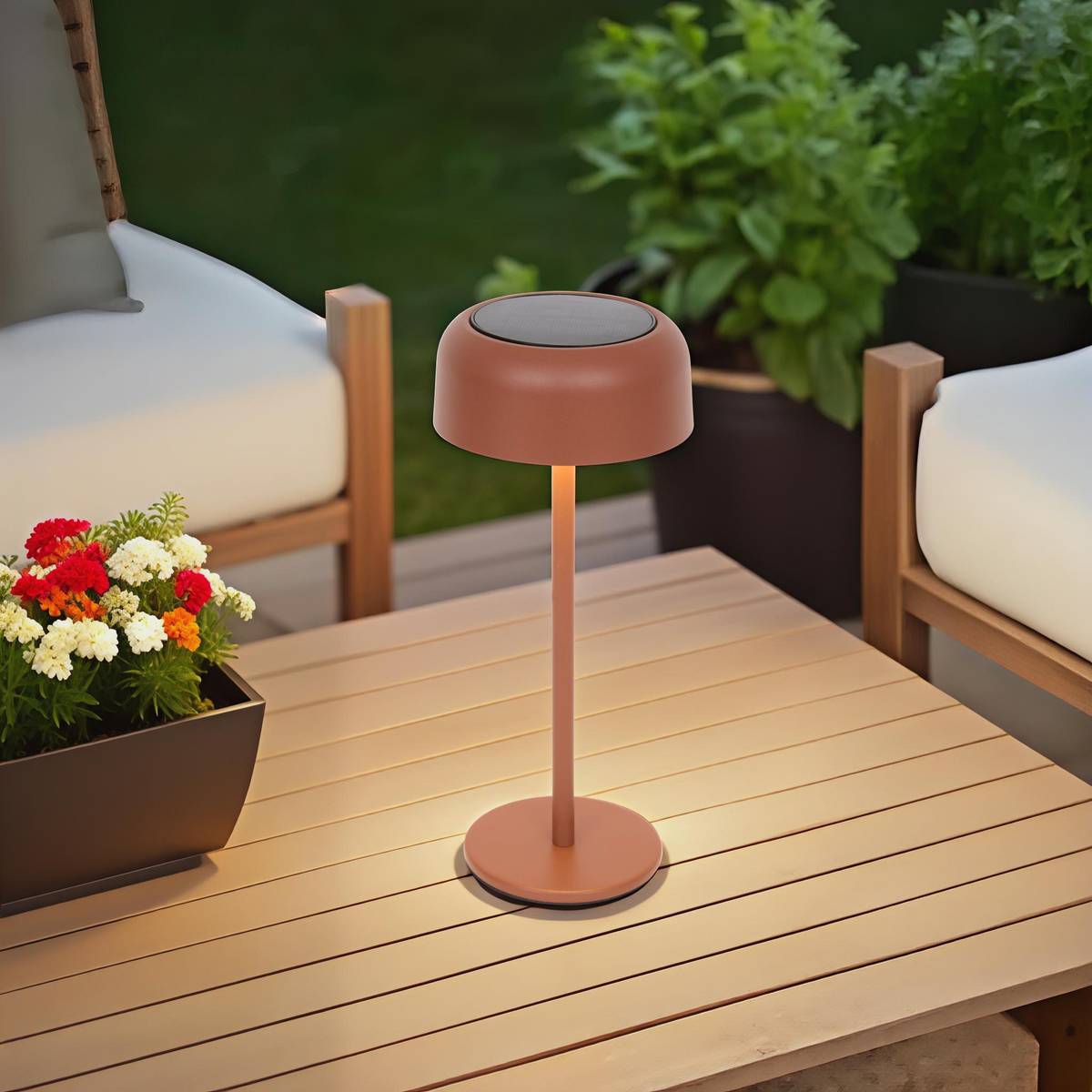 Candeeiro solar BOLTY Mogno A.30 cm - Alumínio Mogno