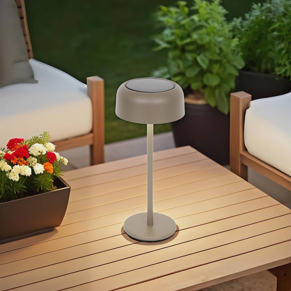 Candeeiro solar BOLTY Café A.30 cm - Alumínio Café