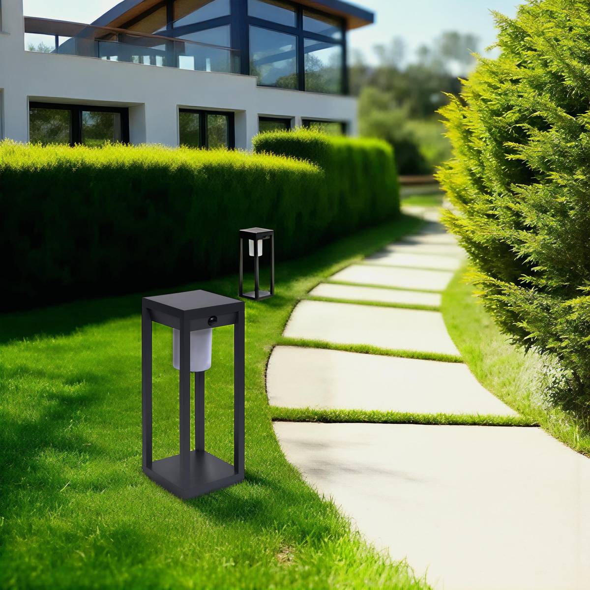Luminária de exterior PIKY Graphite A. 40 cm - Alumínio Grafite