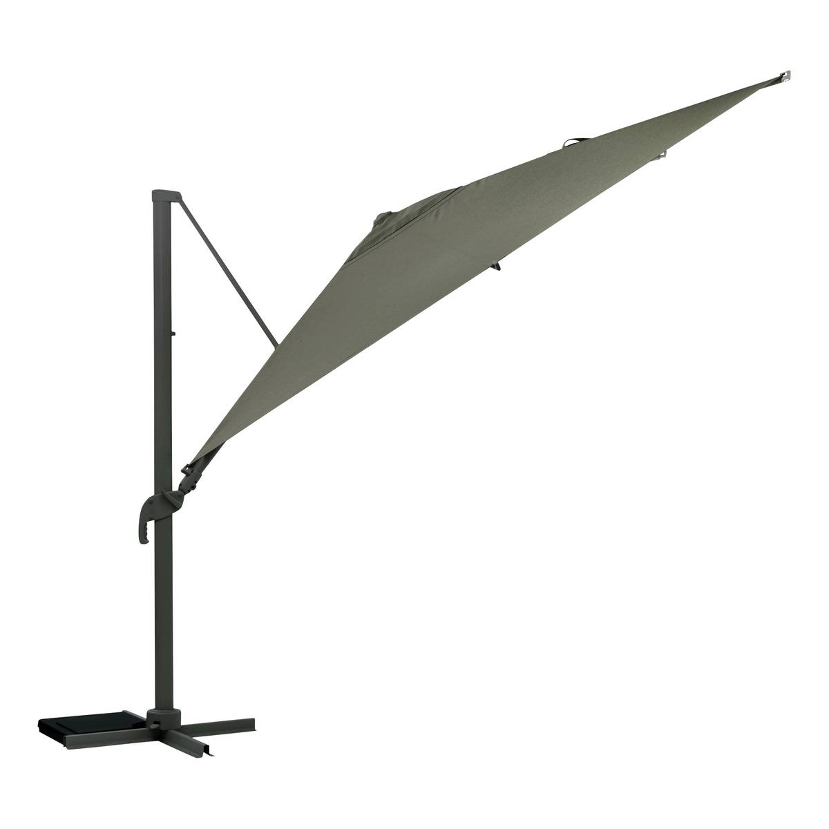 Guarda-sol lateral retangular inclinável MELHIA Verde louro 4 x 3 m - Alumínio, Aço, Olefina Louro