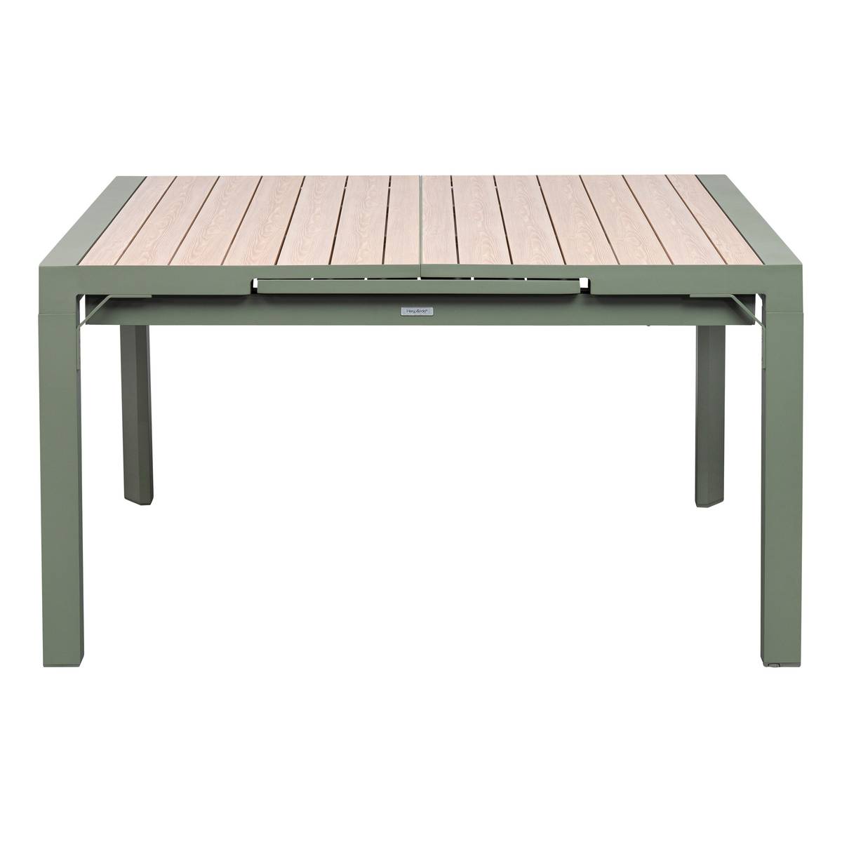 Mesa de jardim retangular extensível ÉVASION Linho / Verde louro 10 lugares - Alumínio tratado com epóxi Linho / Louro