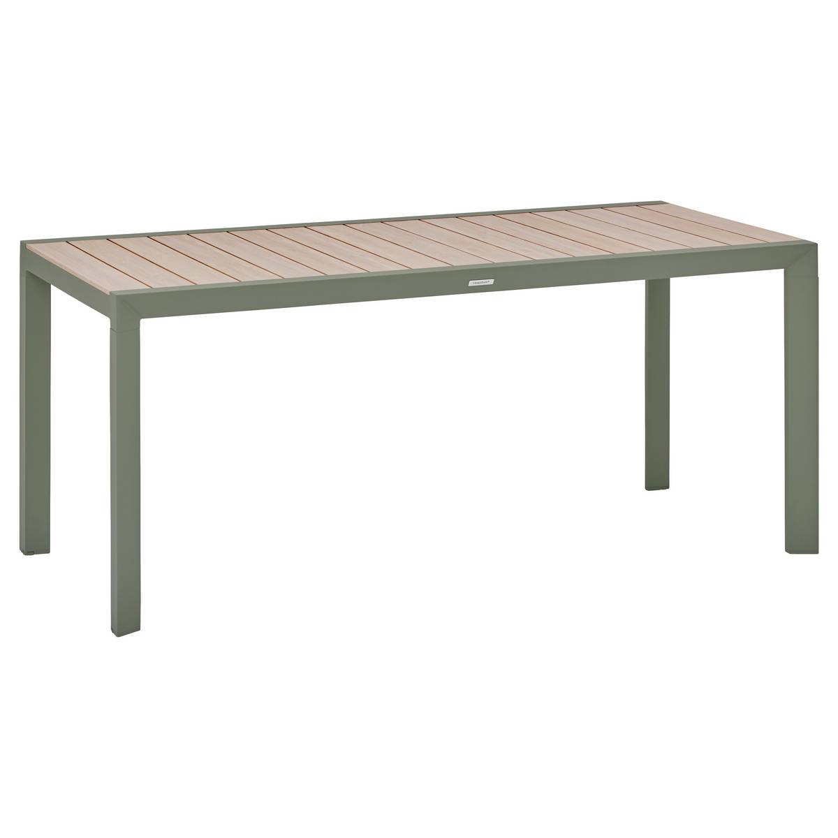 Mesa de jardim retangular ÉVASION Linho / Verde louro 6 lugares - Alumínio tratado com epóxi Linho / Louro