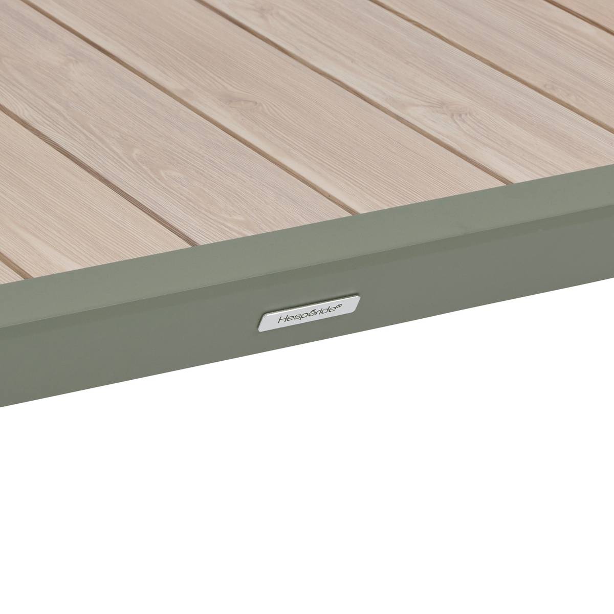 Mesa de jardim retangular ÉVASION Linho / Verde louro 6 lugares - Alumínio tratado com epóxi Linho / Louro