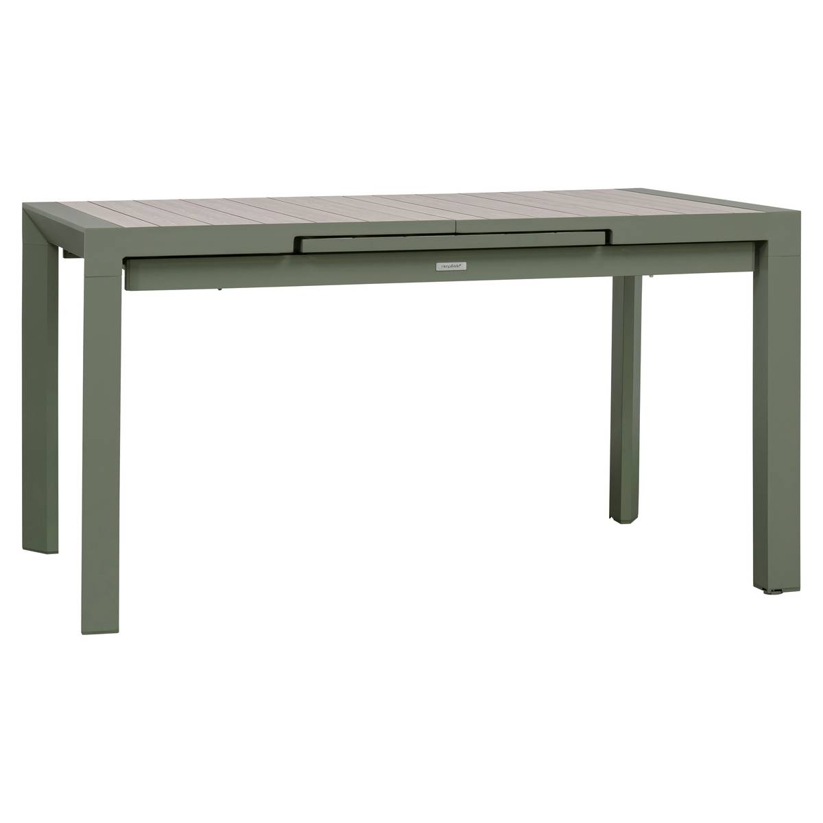 Mesa de jardim retangular extensível ÉVASION Linho / Verde louro 8 lugares - Alumínio tratado com epóxi Linho / Louro