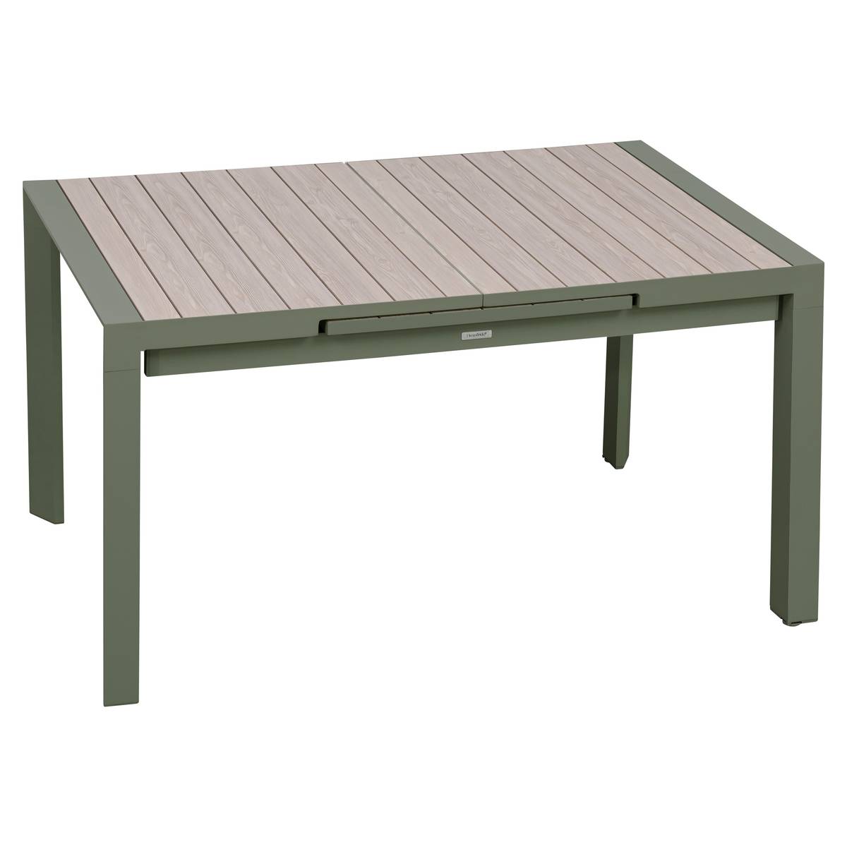 Mesa de jardim retangular extensível ÉVASION Linho / Verde louro 8 lugares - Alumínio tratado com epóxi Linho / Louro
