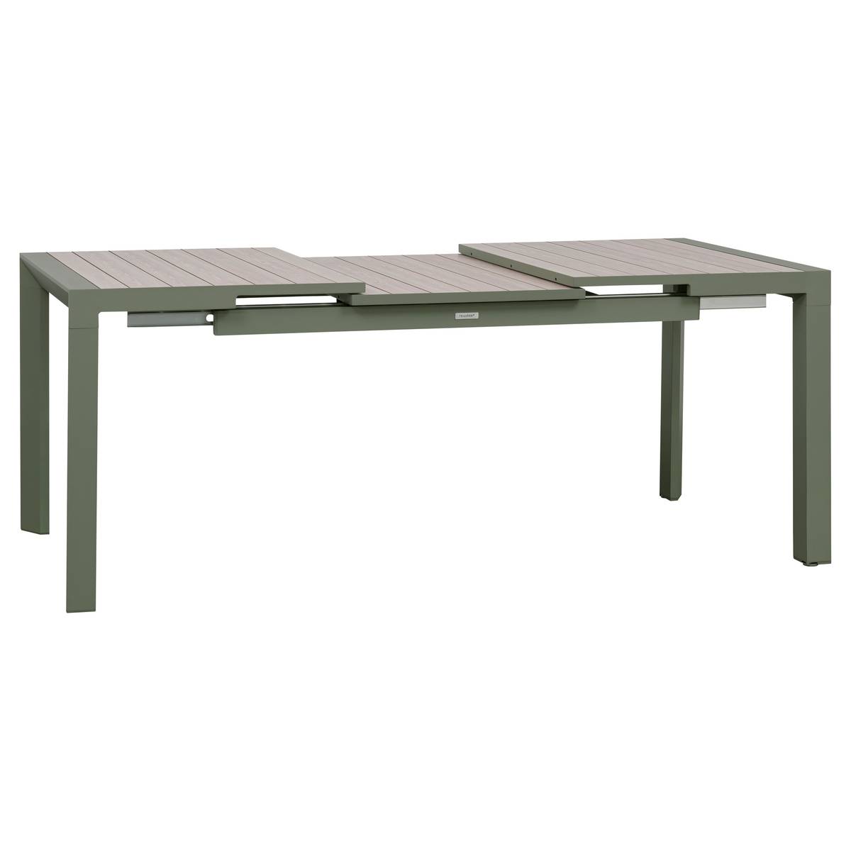Mesa de jardim retangular extensível ÉVASION Linho / Verde louro 8 lugares - Alumínio tratado com epóxi Linho / Louro