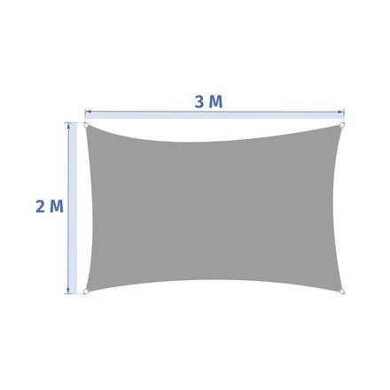 Vela de sombra retangular ELYORA Trigo 3 x 2 m - Poliéster