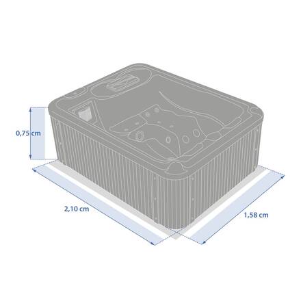 Spa ACRYL Branco 3 lugares - Alumínio