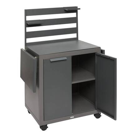 Carrinho de jardim para plancha OXYANA Grafite 154 x 134 x 60 cm - Aço galvanizado, Tratamento antiferrugem reforçado