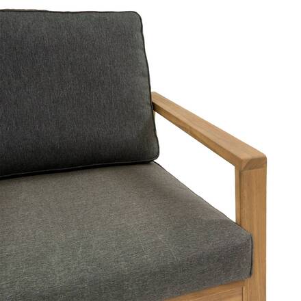 Conjunto de jardim TIWI Cinza / Acácia 4 lugares - Acácia certificada FSC®