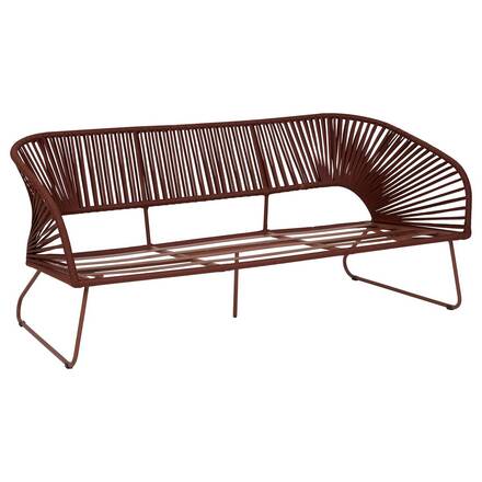 Conjunto de jardim BELANO Mogno 5 lugares - Aço tratado com epóxi, Tratamento antiferrugem reforçado, Olefina
