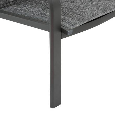 Conjunto de jardim PIAZZA Graphite 4 lugares - Alumínio tratado com epóxi, Texaline