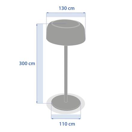 Candeeiro solar BOLTY Argila A.30 cm - Alumínio