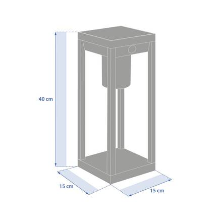 Luminária de exterior PIKY Graphite A. 40 cm - Alumínio