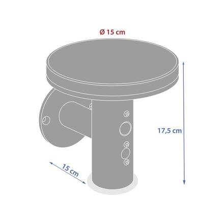 Aplique de parede DETEKT Grafite D.15,5 cm - Alumínio, Policarbonato