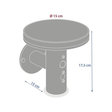 Aplique de parede DETEKT Grafite D.15,5 cm - Alumínio, Policarbonato