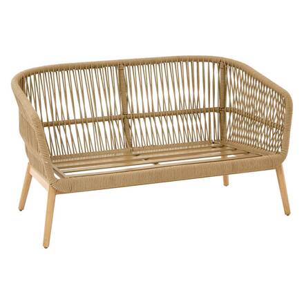 Sofá de jardim ORISSA Taupe 2 lugares - Poliéster, Aço