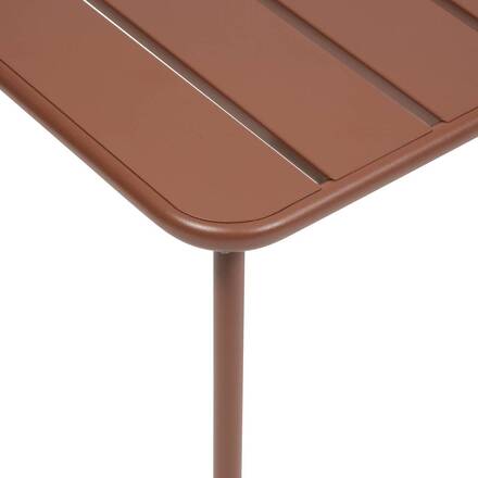 Mesa de centro de jardim quadrada PHUKET Mogno 45 x 45 cm - Aço tratado com epóxi, Tratamento antiferrugem reforçado