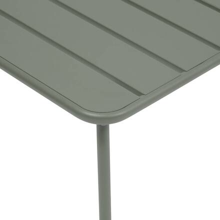 Mesa de centro de jardim quadrada PHUKET Verde louro 45 x 45 cm - Aço tratado com epóxi, Tratamento antiferrugem reforçado