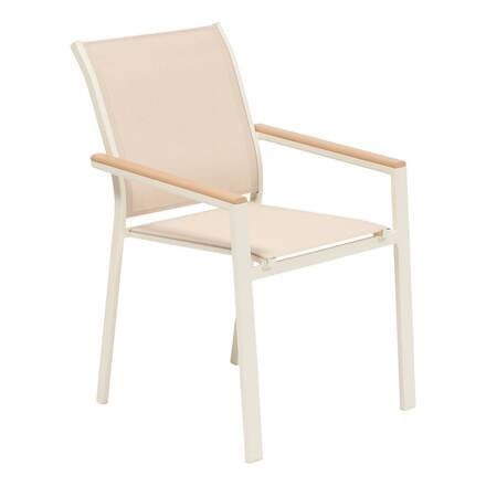 Poltrona de jardim ESSENTIA Argila Alumínio tratado com epóxi, Acácia certificada FSC®, Texaline
