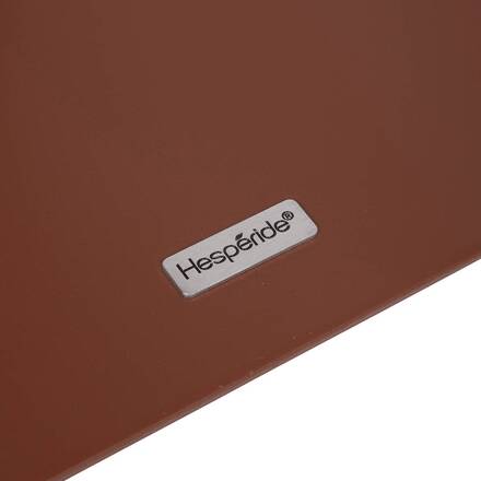 Mesa auxiliar de jardim oval VENUZIA Mogno 50 x 30 x 50 cm - Alumínio com revestimento epóxi