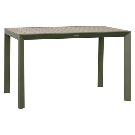 Mesa de jardim retangular ÉVASION Linho / Verde louro 4 lugares - Alumínio tratado com epóxi