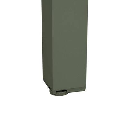 Mesa de jardim retangular extensível ÉVASION Linho / Verde louro 8 lugares - Alumínio tratado com epóxi