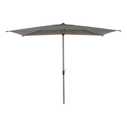 Guarda-sol central retangular inclinável LOOMPA Café 3 x 2 m - Aço, Alumínio, Poliéster