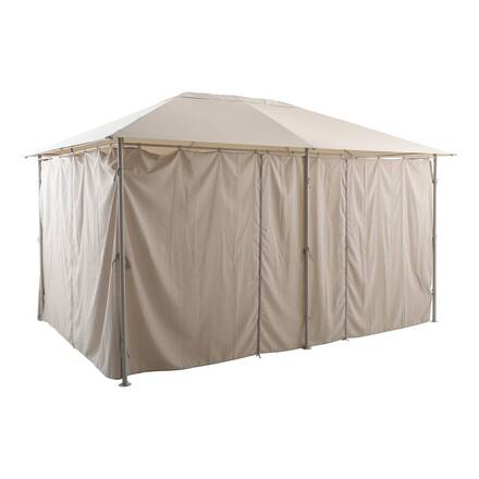 Cortina, mosquiteiro SANTORINI Bege Linho Para SANTORINI 4 x 3 m - 1 lado 2,6 x 1,9 m - Poliéster