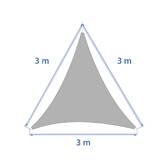Vela de sombra triangular ELYORA Café 3 x 3 m - Poliéster Café