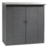 Abrigo de jardim FORGIA Grafite 1,9 x 1,2 x 2 m - Aço galvanizado, Tratamento antiferrugem reforçado Grafite