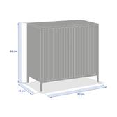 Aparador de jardim IRONIA Mogno 90 x 45 x 86 cm - Aço galvanizado, Tratamento antiferrugem reforçado Mogno
