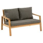 Conjunto de jardim TIWI Cinza / Acácia 4 lugares - Acácia certificada FSC® Cinza / Acácia