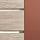 Mesa auxiliar de jardim quadrada ALLURE Linho / Mogno 44 x 44 x 55 cm - Aço, Alumínio, Tratamento anti-ferrugem Linho / Mogno