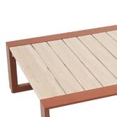 Mesa de centro de jardim quadrada ALLURE Linho / Mogno 79 x 79 x 30 cm - Alumínio tratado com epóxi Linho / Mogno