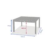 Mesa de jardim retangular extensível ÉVASION Linho / Verde louro 10 lugares - Alumínio tratado com epóxi Linho / Louro