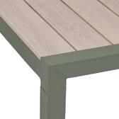 Mesa de jardim retangular ÉVASION Linho / Verde louro 6 lugares - Alumínio tratado com epóxi Linho / Louro