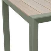 Mesa de jardim retangular ÉVASION Linho / Verde louro 4 lugares - Alumínio tratado com epóxi Linho / Louro