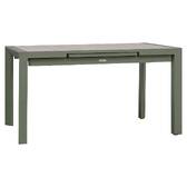 Mesa de jardim retangular extensível ÉVASION Linho / Verde louro 8 lugares - Alumínio tratado com epóxi Linho / Louro