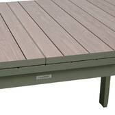 Mesa de jardim retangular extensível ÉVASION Linho / Verde louro 8 lugares - Alumínio tratado com epóxi Linho / Louro