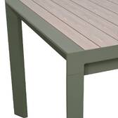 Mesa de jardim retangular extensível ÉVASION Linho / Verde louro 8 lugares - Alumínio tratado com epóxi Linho / Louro