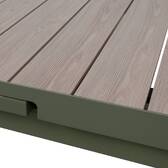 Mesa de jardim retangular extensível ÉVASION Linho / Verde louro 8 lugares - Alumínio tratado com epóxi Linho / Louro
