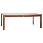 Mesa de jardim retangular extensível ÉVASION efeito madeira Honey / Mogno 10 lugares - Alumínio tratado com epóxi Efeito madeira Honey / Mogno