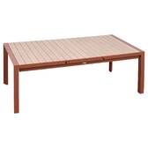 Mesa de jardim retangular extensível ÉVASION efeito madeira Honey / Mogno 10 lugares - Alumínio tratado com epóxi Efeito madeira Honey / Mogno