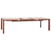 Mesa de jardim retangular extensível ÉVASION efeito madeira Honey / Mogno 10 lugares - Alumínio tratado com epóxi Efeito madeira Honey / Mogno