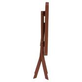 Mesa auxiliar de jardim dobrável quadrada GREENSBORO Mogno 40 x 40 cm - Aço, Tratamento antiferrugem reforçado Mogno