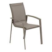 Poltrona de jardim AXANT Tâmara / Café Alumínio tratado com epóxi, Texaline Tâmara / Café