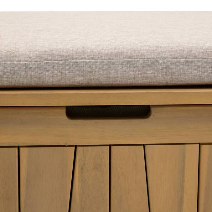 Arca de arrumação LODGIA Bege 210L - Acácia certificada FSC®, Aço3634